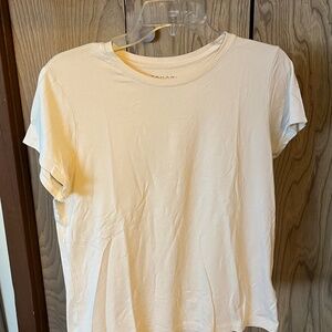 Women's Tahari Essentials Cream T Shirt, Size L